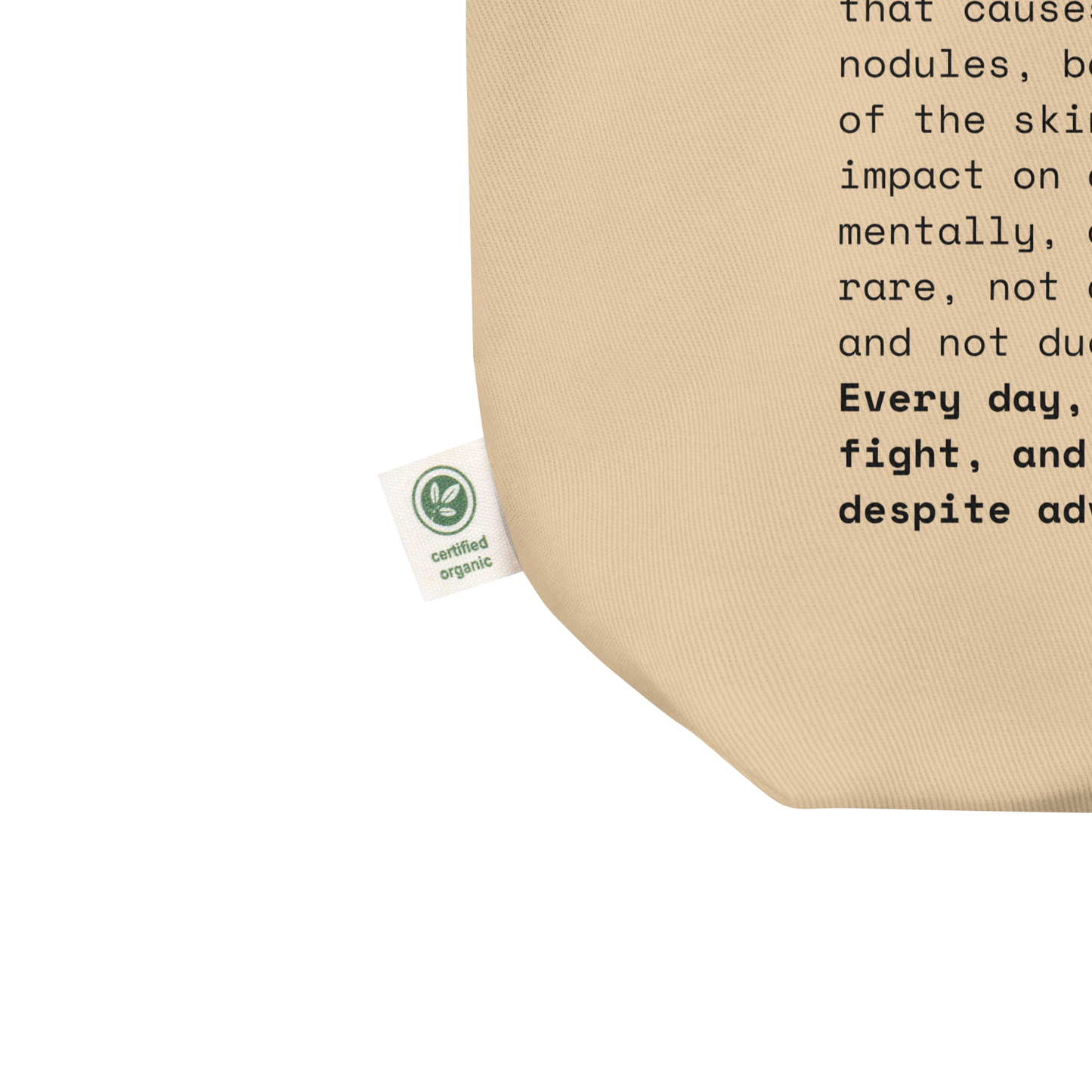 I am an HS Warrior Awareness Natural Certified Organic Cotton Tote Bag