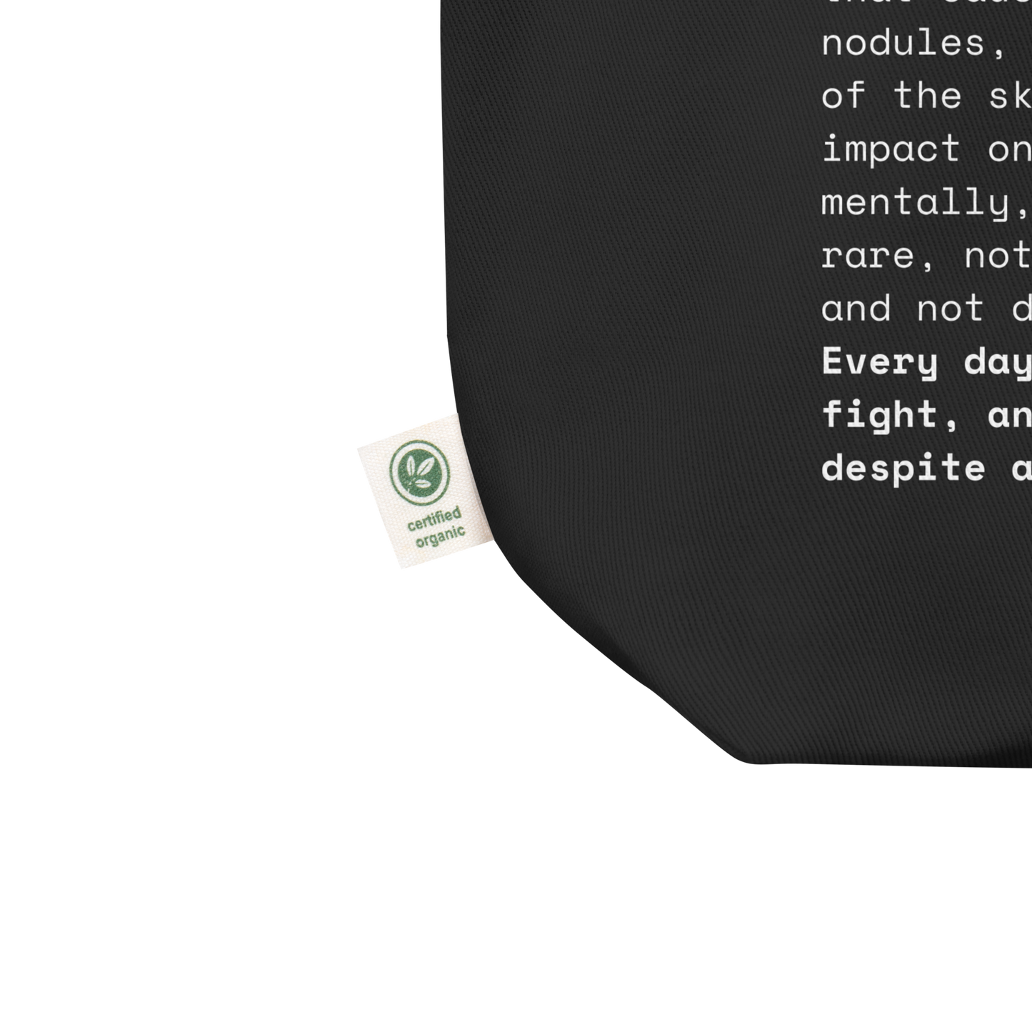 I am an HS Warrior Certified Organic Cotton Black Tote Bag