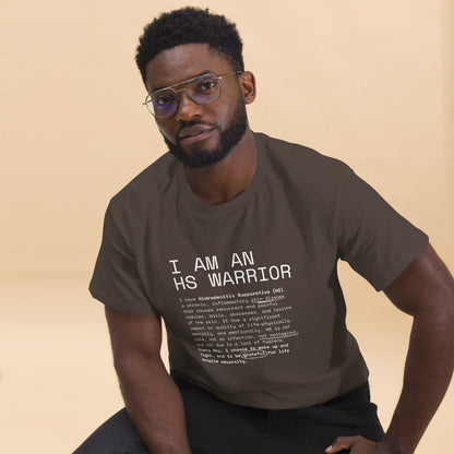 I am an HS Warrior Awareness Men's Comfy 100% Cotton Classic Tee