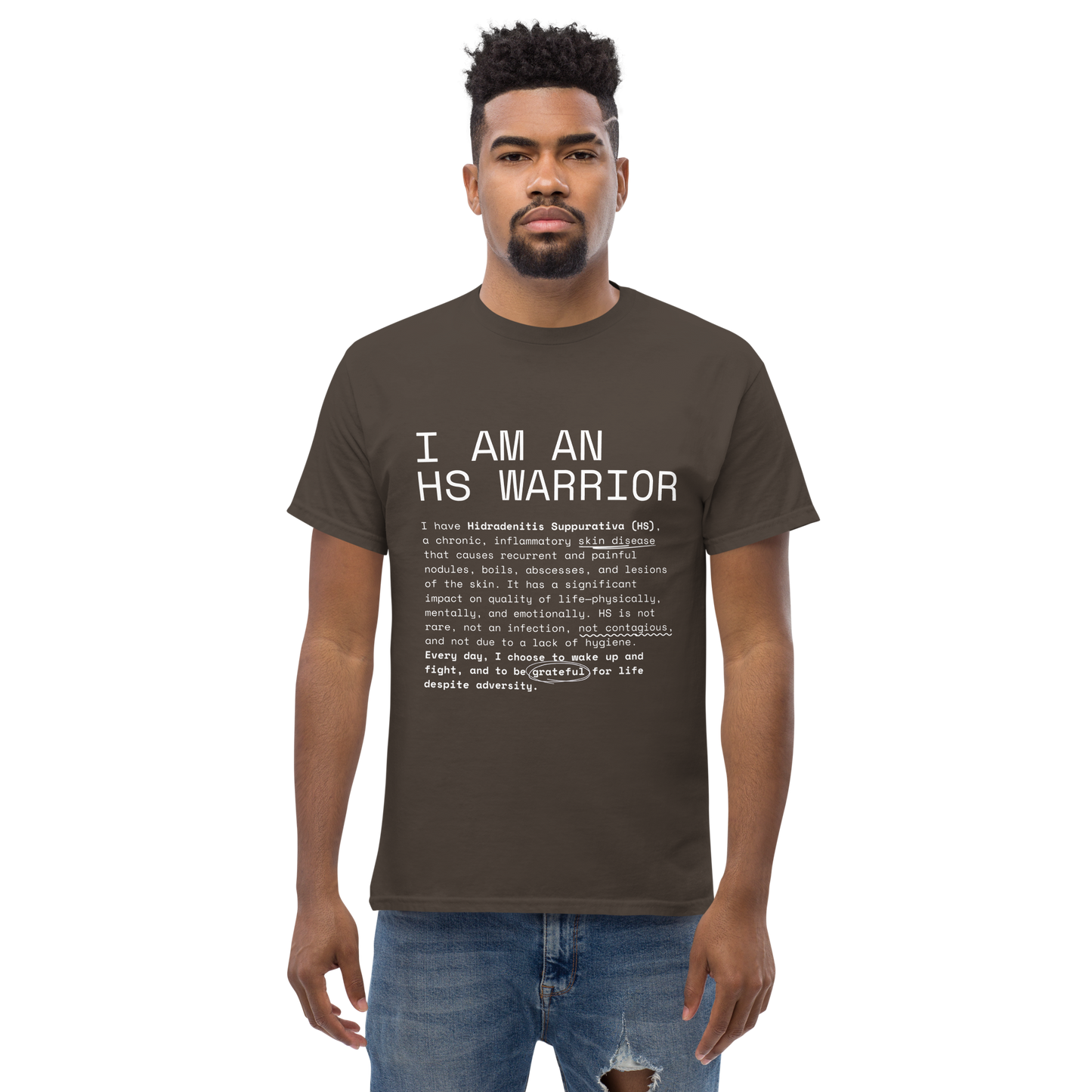 Playera Clásica para Hombre 100% Algodón - I am an HS Warrior