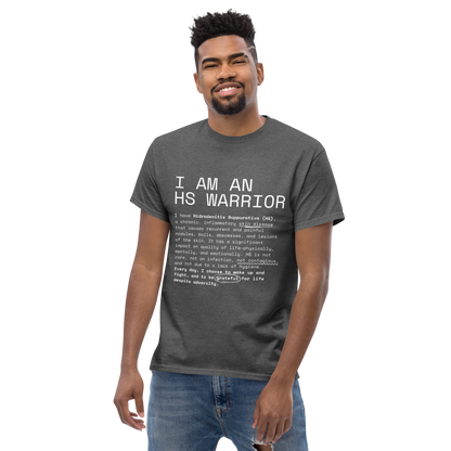 I am an HS Warrior Awareness Men's Comfy 100% Cotton Classic Tee