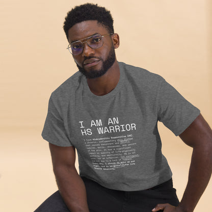 I am an HS Warrior Awareness Men's Comfy 100% Cotton Classic Tee