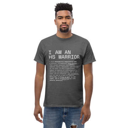 I am an HS Warrior Awareness Men's Comfy 100% Cotton Classic Tee