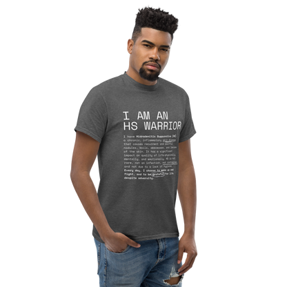 I am an HS Warrior Awareness Men's Comfy 100% Cotton Classic Tee