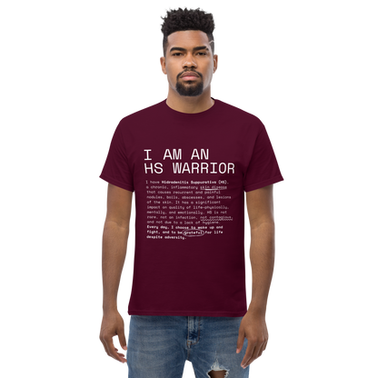 I am an HS Warrior Awareness Men's Comfy 100% Cotton Classic Tee