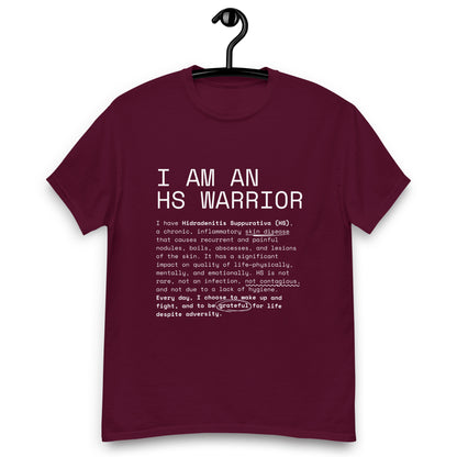 I am an HS Warrior Awareness Men's Comfy 100% Cotton Classic Tee