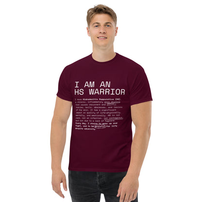 I am an HS Warrior Awareness Men's Comfy 100% Cotton Classic Tee