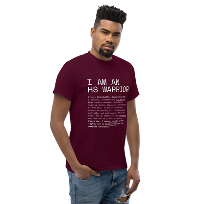 I am an HS Warrior Awareness Men's Comfy 100% Cotton Classic Tee