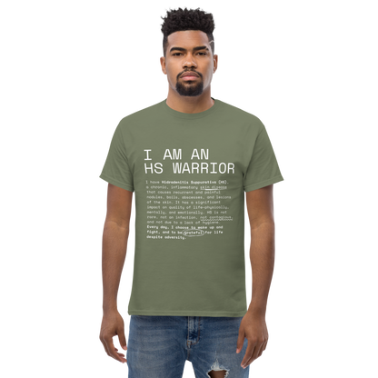 I am an HS Warrior Awareness Men's Comfy 100% Cotton Classic Tee