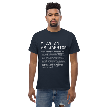 I am an HS Warrior Awareness Men's Comfy 100% Cotton Classic Tee