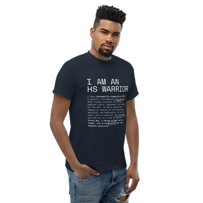 I am an HS Warrior Awareness Men's Comfy 100% Cotton Classic Tee