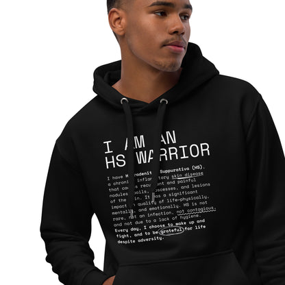 Hoodie Unisex, Premium & Ecológica - I am an HS Warrior