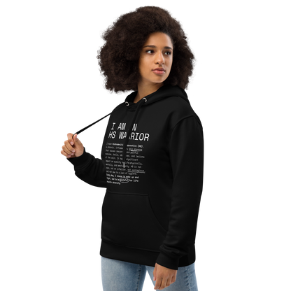 Hoodie Unisex, Premium & Ecológica - I am an HS Warrior