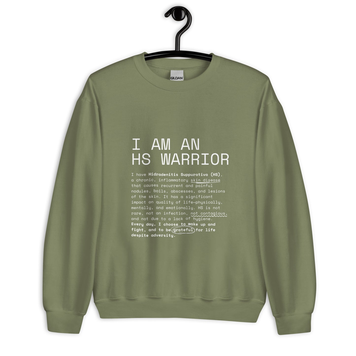 I am an HS Warrior All Gender Comfy Sweatshirt