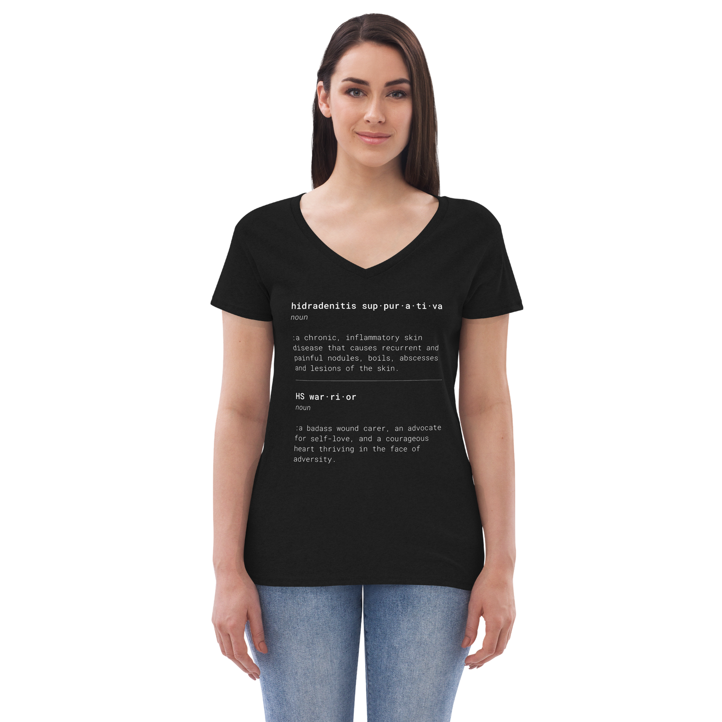 This is What HS Warrior Means Women’s Recycled V-neck T-shirt