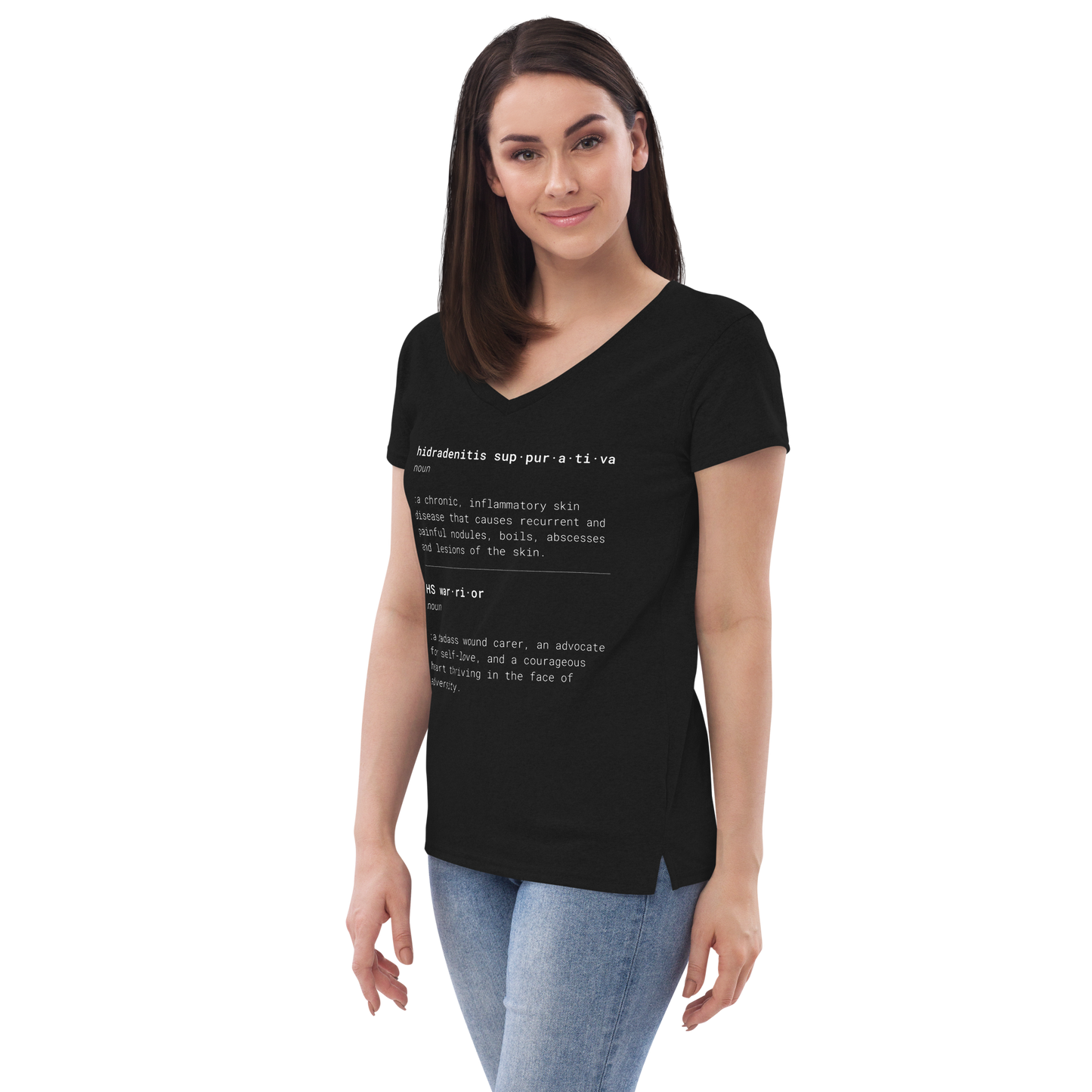 This is What HS Warrior Means Women’s Recycled V-neck T-shirt