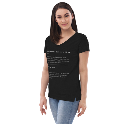 This is What HS Warrior Means Women’s Recycled V-neck T-shirt