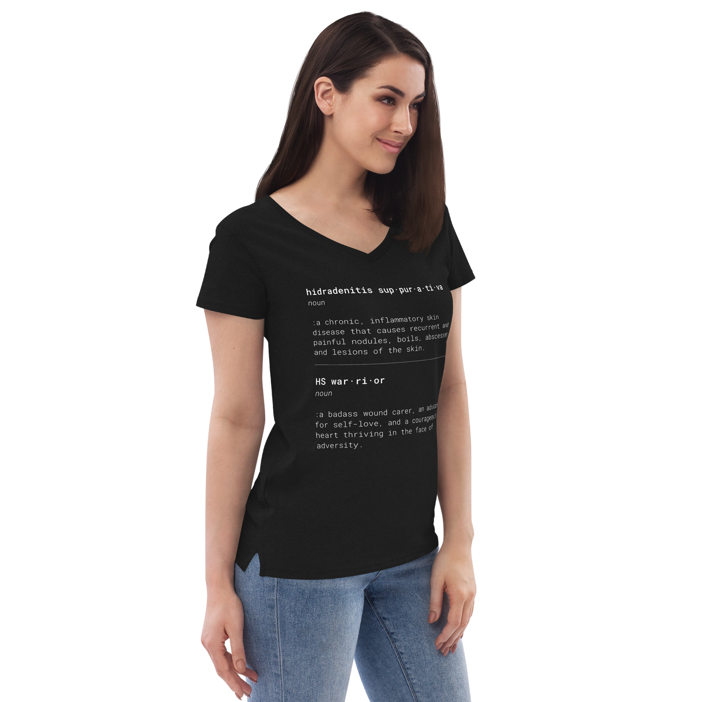 This is What HS Warrior Means Women’s Recycled V-neck T-shirt