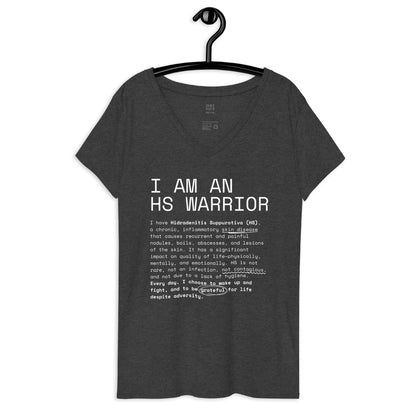 I am an HS Warrior Women’s Recycled V-neck Comfy T-shirt