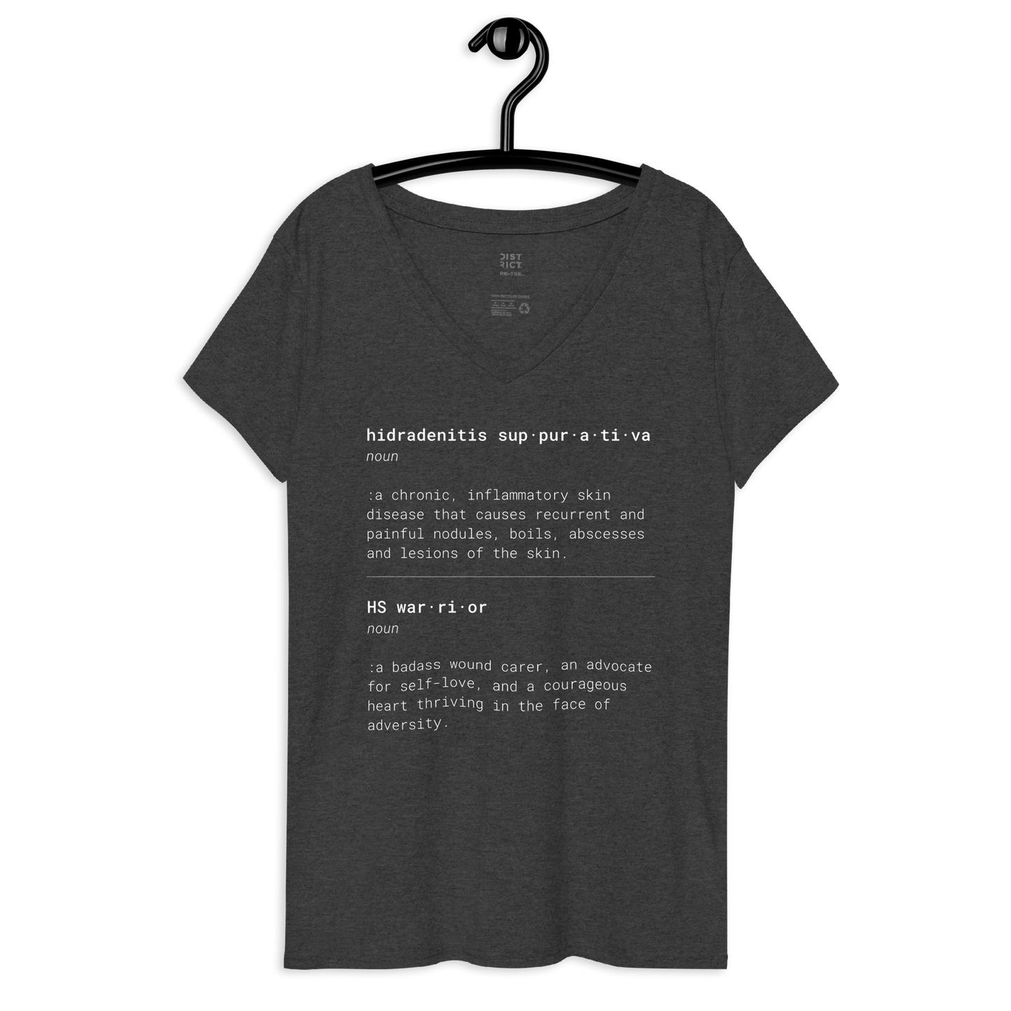 This is What HS Warrior Means Women’s Recycled V-neck T-shirt