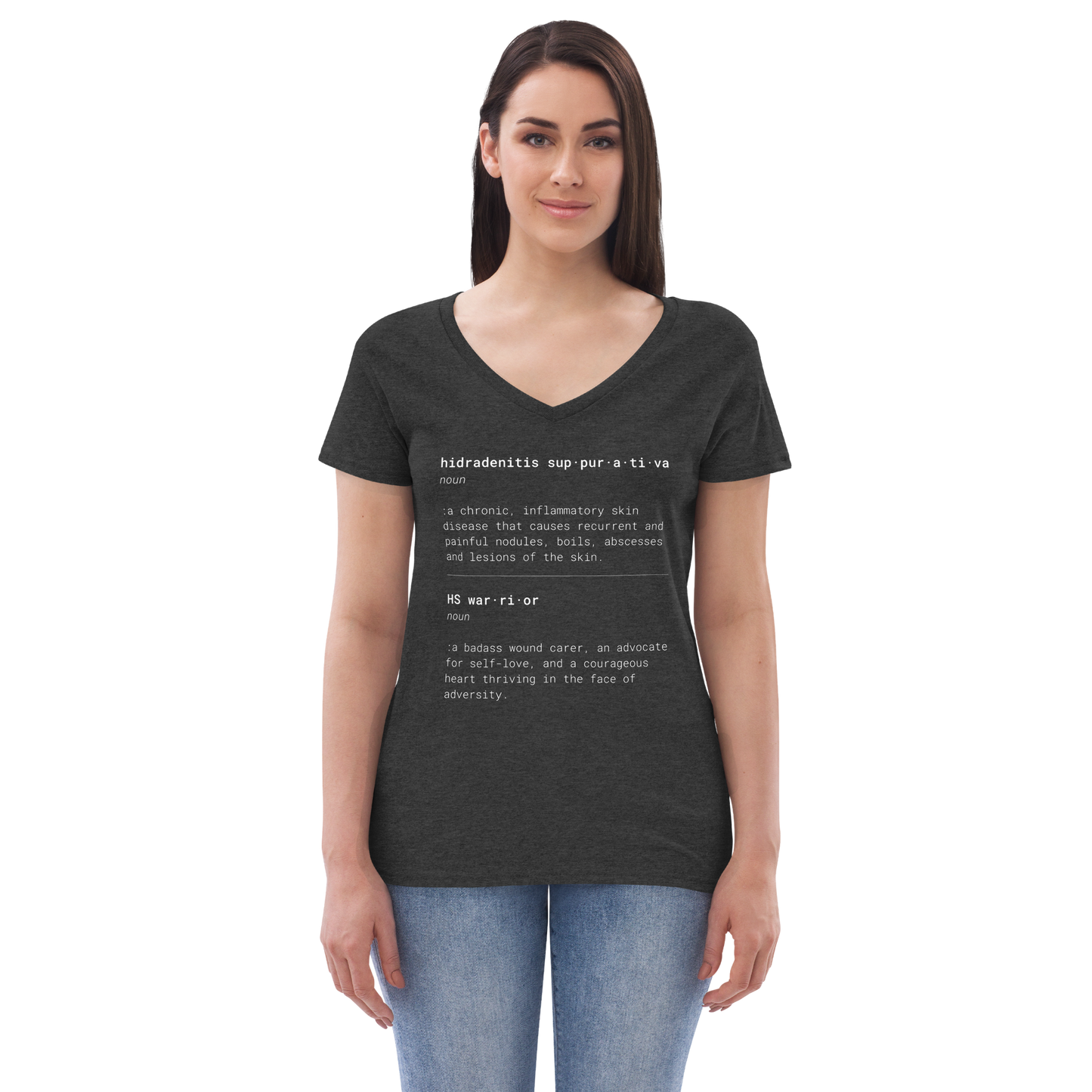 This is What HS Warrior Means Women’s Recycled V-neck T-shirt