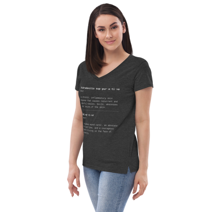 This is What HS Warrior Means Women’s Recycled V-neck T-shirt