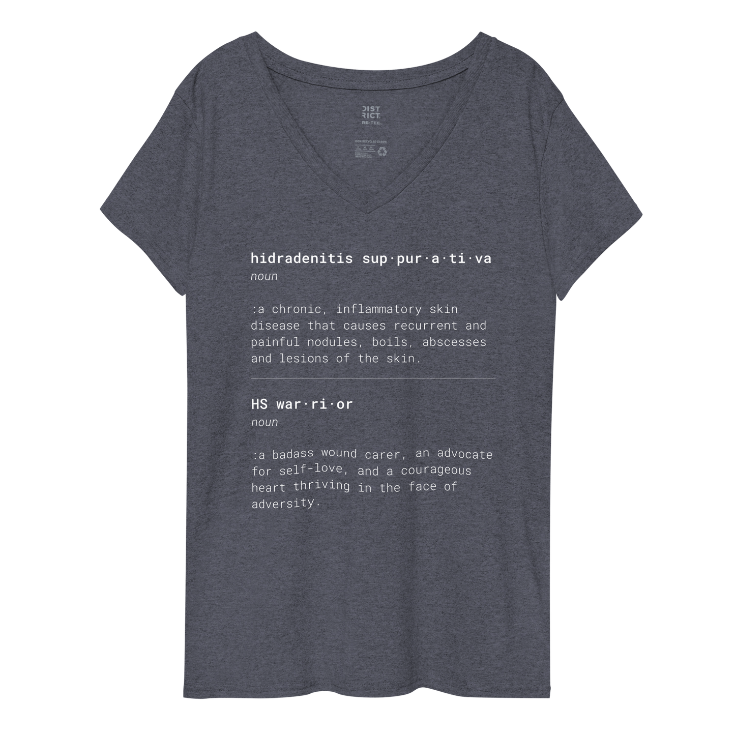 This is What HS Warrior Means Women’s Recycled V-neck T-shirt