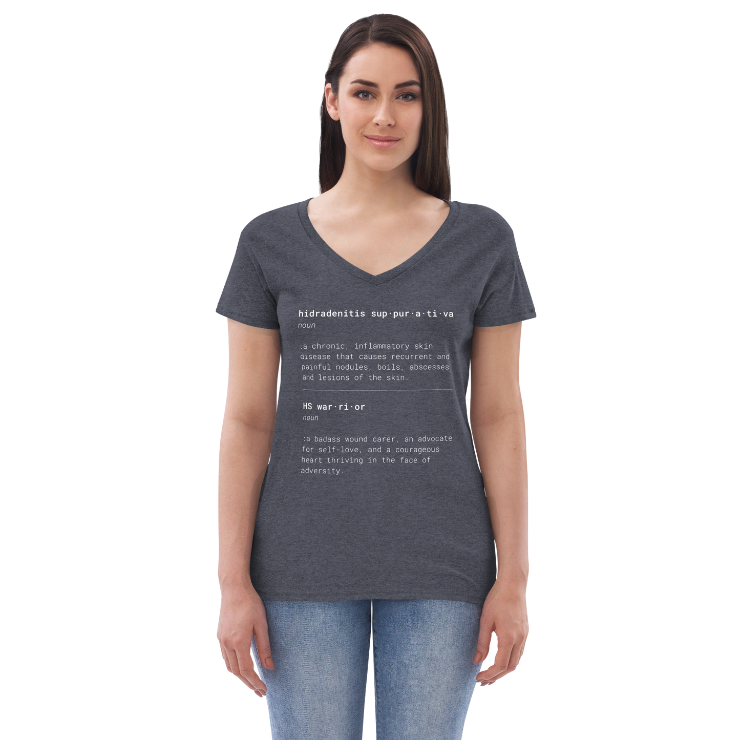 This is What HS Warrior Means Women’s Recycled V-neck T-shirt