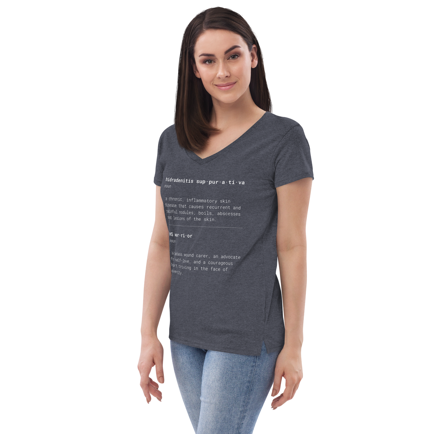 This is What HS Warrior Means Women’s Recycled V-neck T-shirt