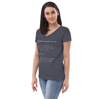 This is What HS Warrior Means Women’s Recycled V-neck T-shirt