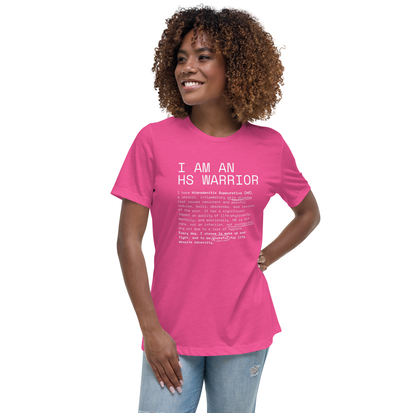 I am an HS Warrior Women's Relaxed Super Soft Cotton T-Shirt