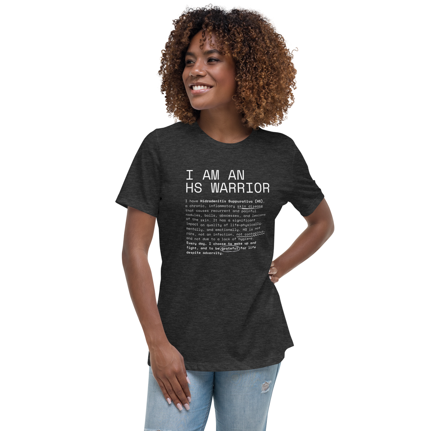 I am an HS Warrior Women's Relaxed Super Soft Cotton T-Shirt