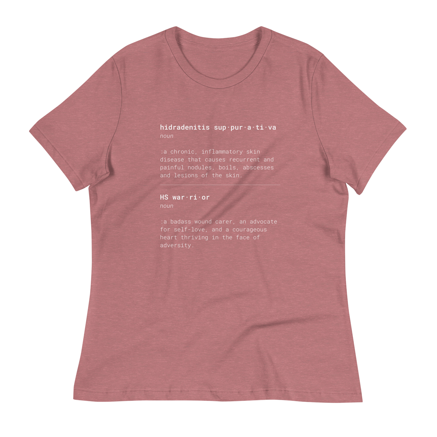 HS & HS Warrior "Dictionary" Women's  Relaxed Super Soft Cotton T-Shirt