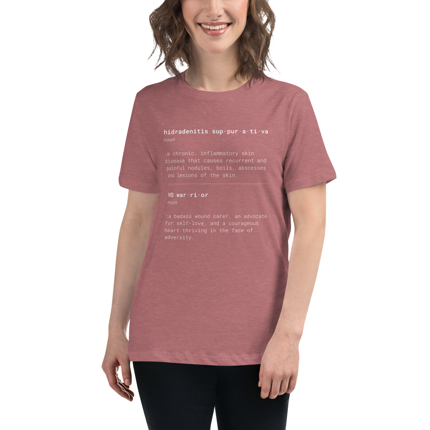 HS & HS Warrior "Dictionary" Women's  Relaxed Super Soft Cotton T-Shirt