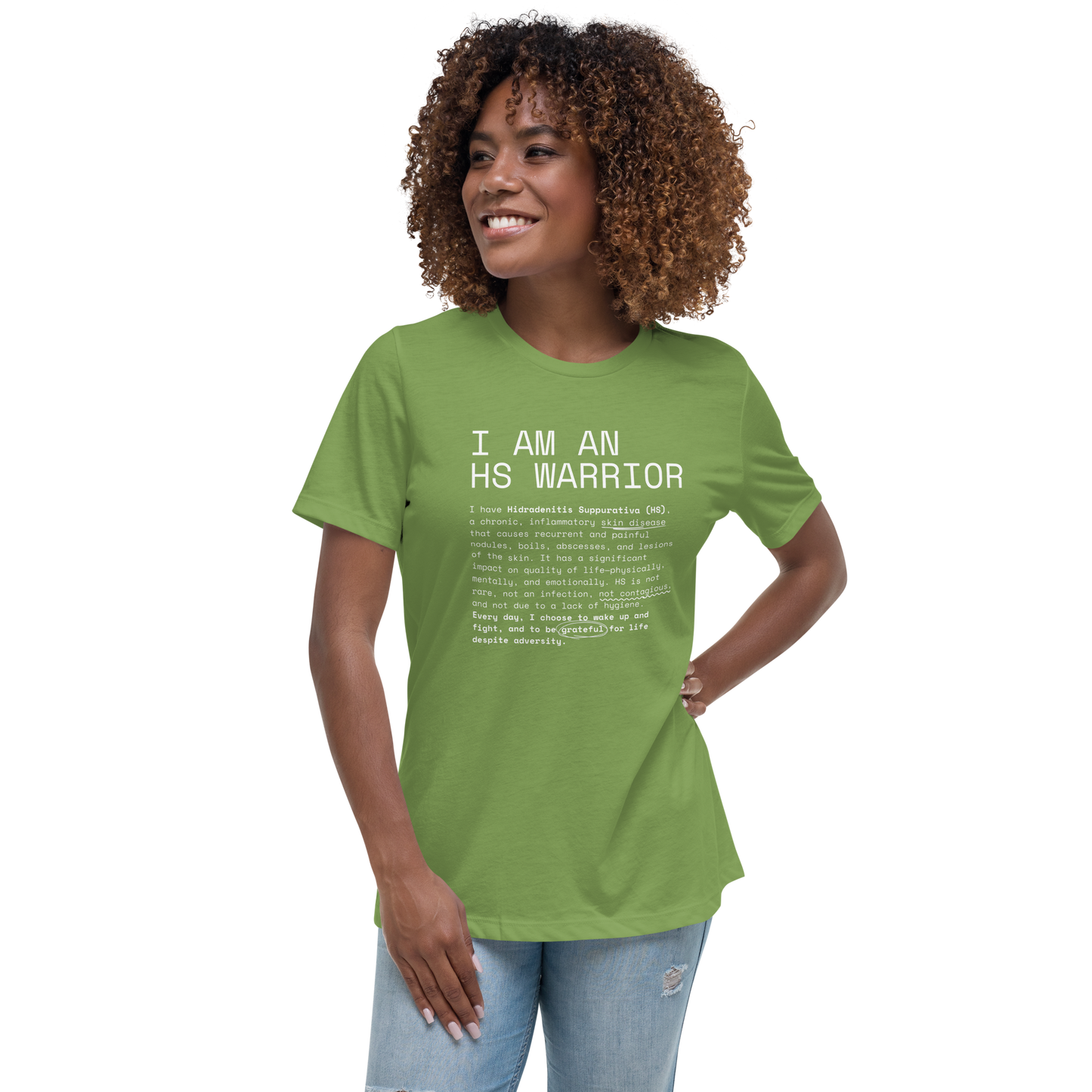 I am an HS Warrior Women's Relaxed Super Soft Cotton T-Shirt