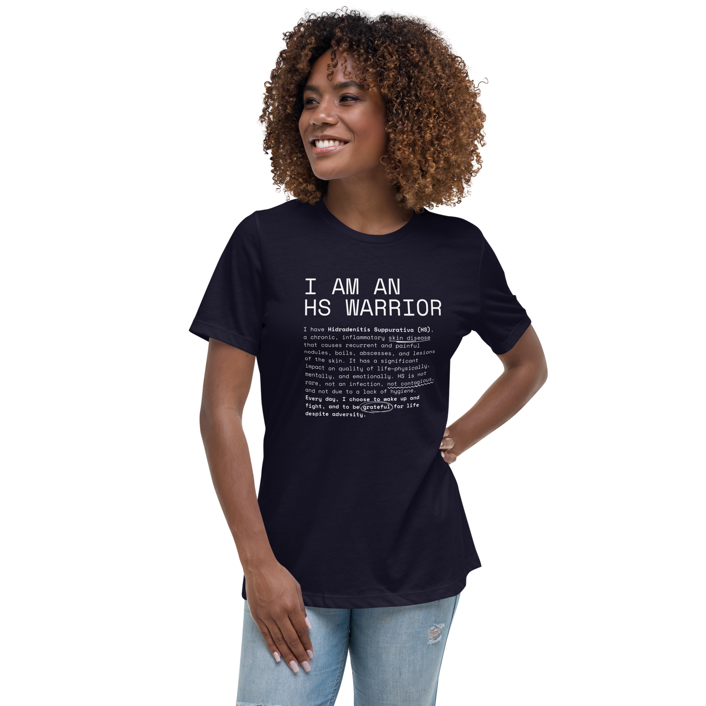 I am an HS Warrior Women's Relaxed Super Soft Cotton T-Shirt