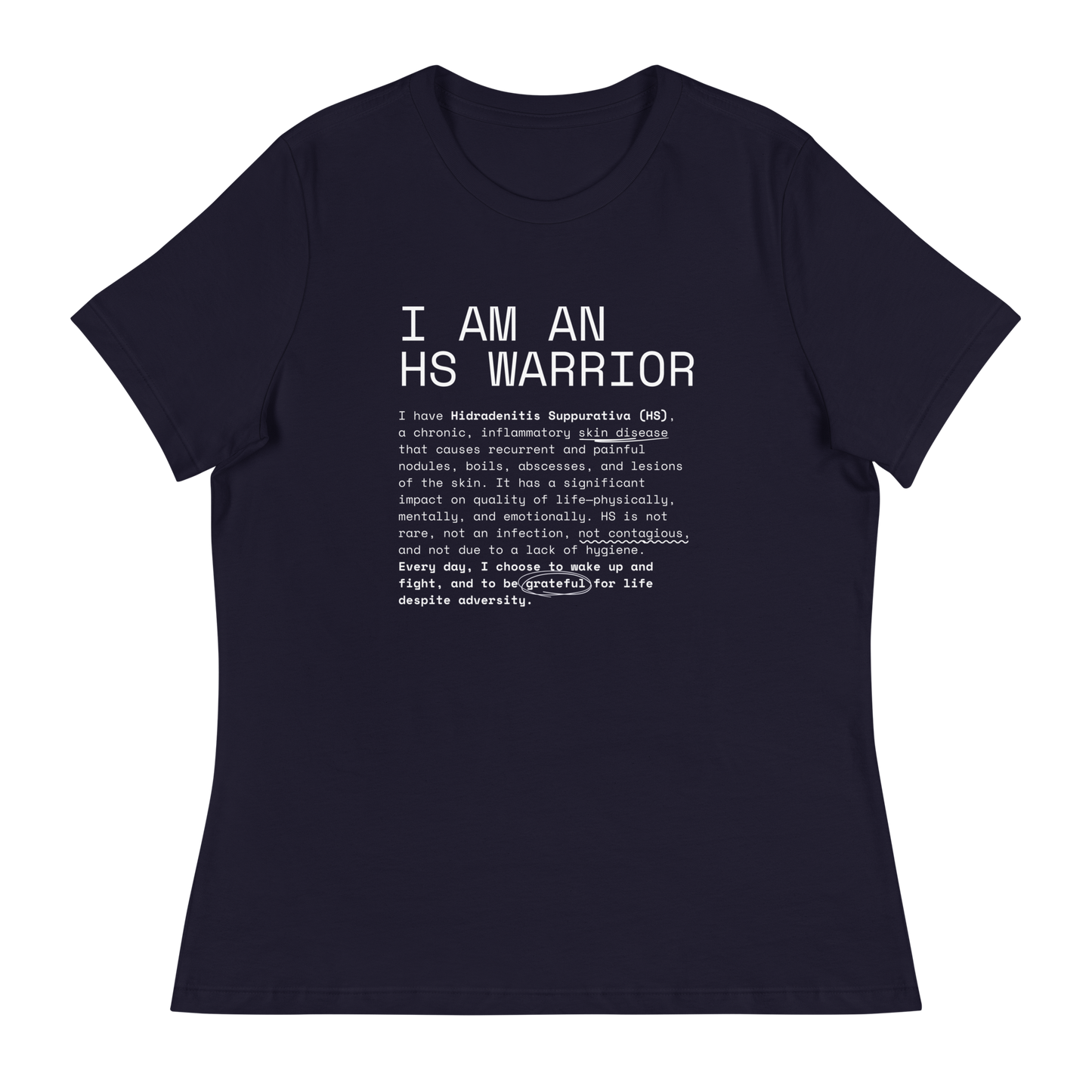 Playera de Algodón para Mujer - I am an HS Warrior